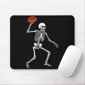 Football Skeleton Playing Football Halloween Skull Mousepad (Mit Mouse)