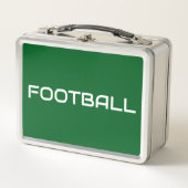 FOOTBALL Sleek White Text on Bold Athletic Green Metall Brotdose (Vorderseite)