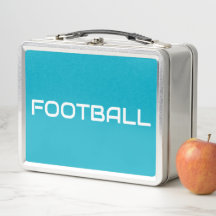 FOOTBALL Sleek White Text on Bold Azure Blue