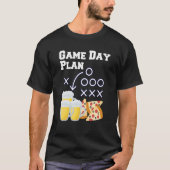 Football Snacks Game Day Plan T-Shirt (Vorderseite)
