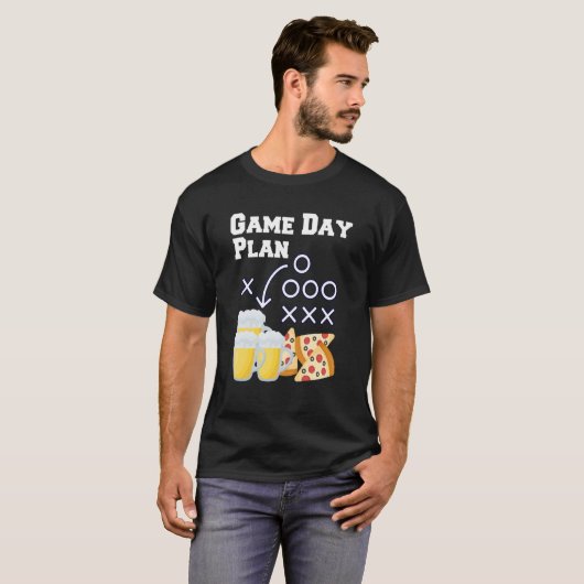 Football Snacks Game Day Plan T-Shirt (Vorne ganz)