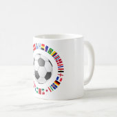 FOOTBALL SOCCER 2018 TEAM FLAGS CIRCLE KAFFEETASSE (VorderseiteRechts)