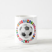 FOOTBALL SOCCER 2018 TEAM FLAGS CIRCLE KAFFEETASSE (Mittel)