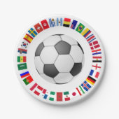 FOOTBALL SOCCER 2018 TEAM FLAGS SYMBOL CIRCLE PAPPTELLER (Vorderseite)