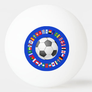 FOOTBALL SOCCER 2018 TEAM FLAGS SYMBOL CIRCLE TISCHTENNISBALL