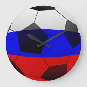 FOOTBALL SOCCER 2018 tricolor ball SYMBOL Große Wanduhr