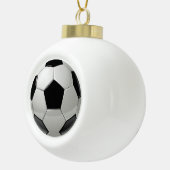 Football Soccer Ball Ceramic Christmas Ornament (Rechts)