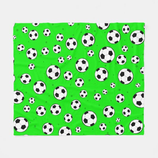 Football / Soccer Ball Seamless Pattern  Fleecedecke (Vorderseite (Horizontal))