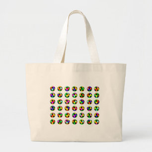 football - soccer balls pattern jumbo stoffbeutel