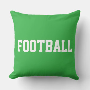 FOOTBALL Spaß Athletik 70er Text auf strahlendem G Kissen