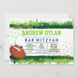 FOOTBALL SPLASH Bar Mitzvah Einladung
