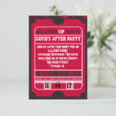 Football Spletter Bar Mitzvah Party Card Einladung (Stehend Vorderseite)
