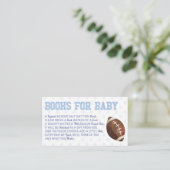Football Sports Baby Shower Books For Baby Card Begleitkarte (Stehend Vorderseite)