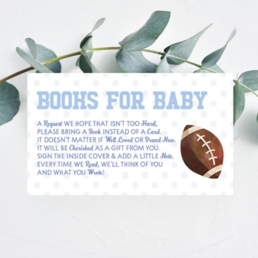 Football Sports Baby Shower Books For Baby Card Begleitkarte