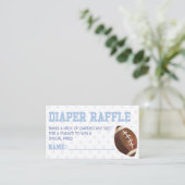 Football Sports Baby Shower Diaper Raffle Begleitkarte (Stehend Vorderseite)