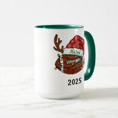 Football Sports Christmas 2025 Mug | Custom Name Tasse (VorderseiteRechts)
