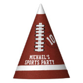 Football Sports Party Name and Age Kindergeburtsta Partyhütchen (Vorderseite)