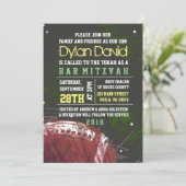 FOOTBALL SPRITZER Bar Mitzvah Einladung (Stehend Vorderseite)