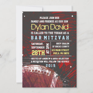 FOOTBALL SPRITZER Bar Mitzvah Einladung
