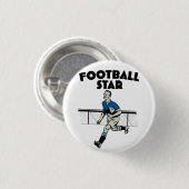 Football Star Button (Vorne & Hinten)