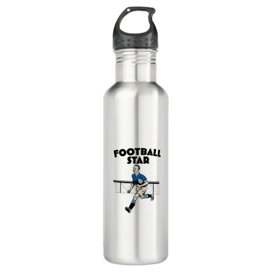 Football Star Edelstahlflasche (Vorderseite)