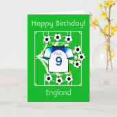 Football Star England Card Karte (Gelbe Blume)