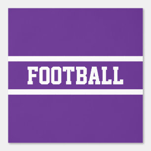 FOOTBALL-Streifen auf Royal Lila Tapete