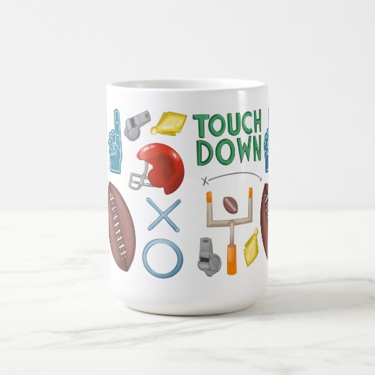 Football Sunday Morning Mug Game Day Touchdown Mug Kaffeetasse (Mittel)
