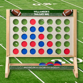 Football Tailgate Game Custom Text Life Größe