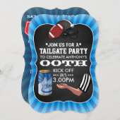 Football Tailgate Geburtstagsparty Einladung (Vorne/Hinten)
