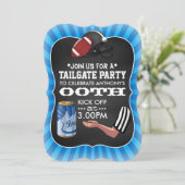 Football Tailgate Geburtstagsparty Einladung (Stehend Vorderseite)