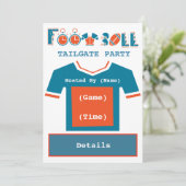 Football-Tailgate-Party Einladung (Stehend Vorderseite)
