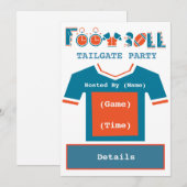 Football-Tailgate-Party Einladung (Vorne/Hinten)