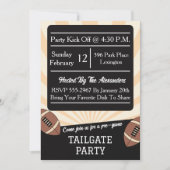 Football Tailgate Party Einladung Schneiden (Vorderseite)