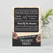 Football Tailgate Party Einladung Schneiden (Stehend Vorderseite)