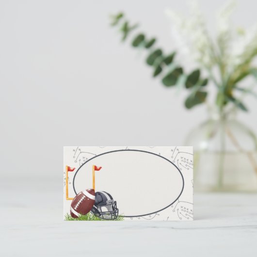 Football Tailgate Touchdown Buffet Platzkarten (Stehend Vorderseite)
