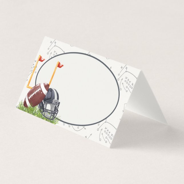 Football Tailgate Touchdown Buffet Platzkarten (Vorderseite)