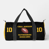 Football Team, Coach Player Black Gold Personalisi Duffle Bag (Vorderseite)