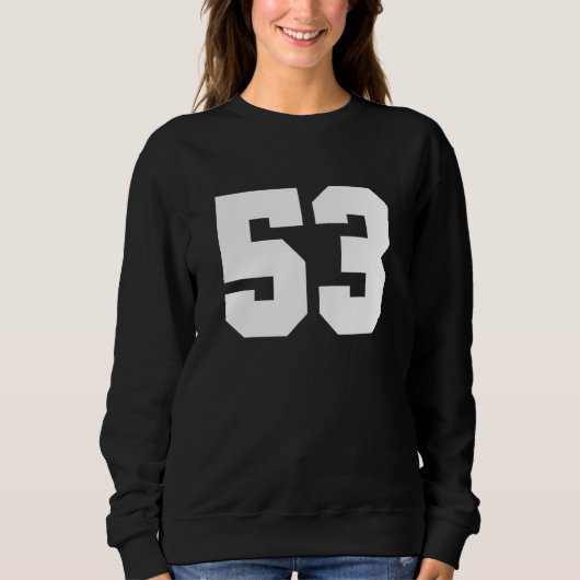 Football Team Number 53 American Rugby Team, Cool Sweatshirt (Vorderseite)