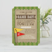 Football | Teamflaggen für Super Game Day individu Einladung (Stehend Vorderseite)