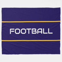 FOOTBALL Text Gelb Orange Navy Akzentstreifen 