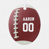 Football Texture Look Ornament Aus Metall (Vorderseite)