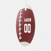 Football Texture Look Ornament Aus Metall (Vorderseite links)