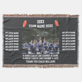 Football Thank You Coach From The Team Players Decke