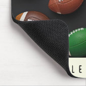 Football-Thema auf Kundenname Mousepad (Ecke)