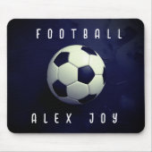 Football-Thema auf Kundenname Mousepad (Vorne)