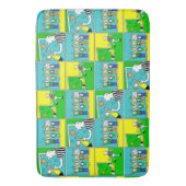 Football-Thema Spieler und Fans Badematte (Vorderseite Vertikal)