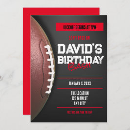 Football Theme Birthday Invitation Einladung