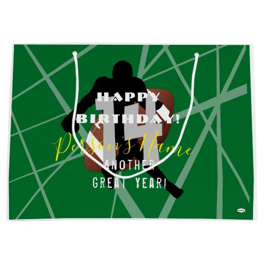 FOOTBALL Theme Geschenktasche HAMbyWG Große Geschenktüte (Vorderseite)