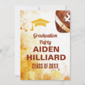 Football Themed Graduation Party Einladung (Vorderseite)